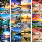 Алмазная живопись 5D сделай сам с морским пейзажем, вышивка крестиком, картина из стразы, искусство декорации домашнее украшение