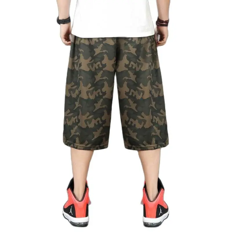 Модные свободные мешковатые летние шорты мужские повседневные Camouflace эластичные