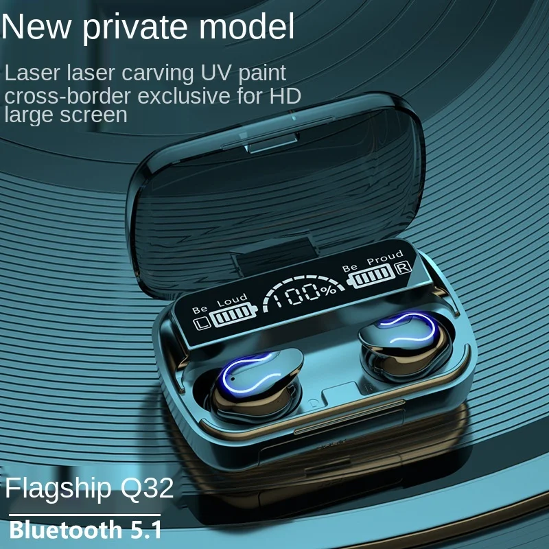 

Bluetooth Headset 5.0 TWS Wireless Earphone 9D Bass Stereo Waterproof Headphone Bluetooth Hands-free Headset Charging Microphone