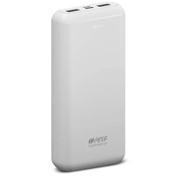 Аккумулятор внешний портативный HIPER PSL18000 Li Pol 18000 mAh 2.4A+2.4A 2xUSB 1xType C белый|Внешние