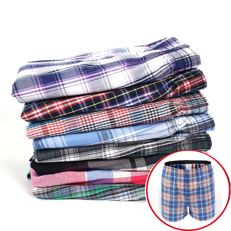 5 шт/лот свободные шорты мужские трусы хлопковые большие Удобные мягкое нижнее