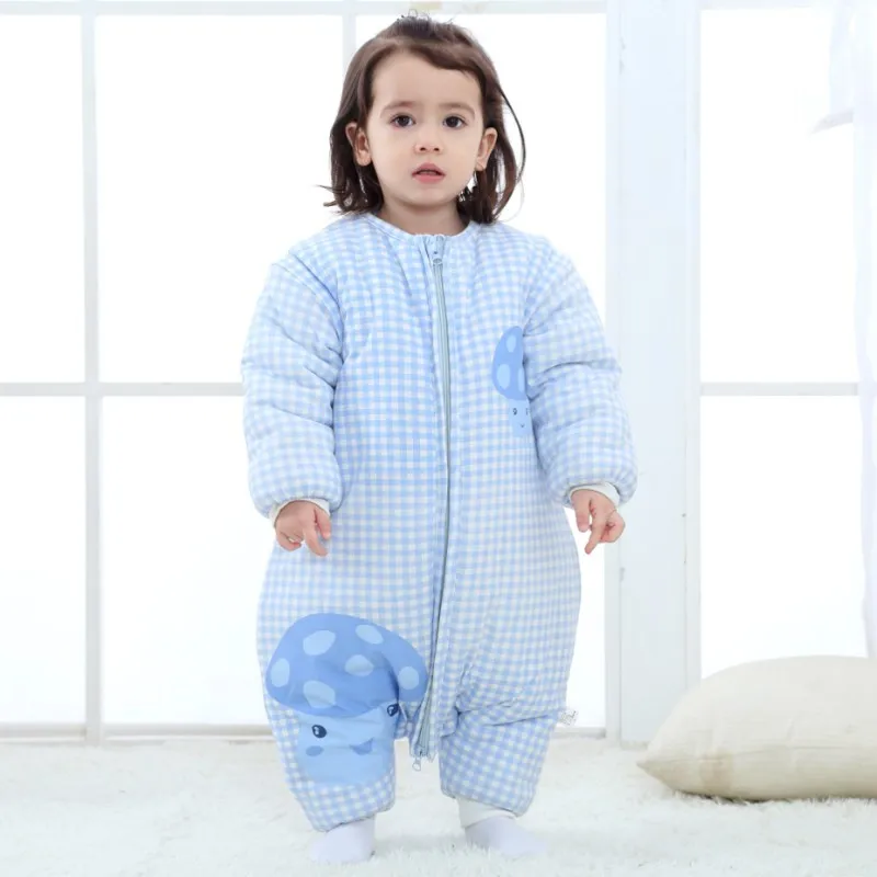 Весна-Осень-зима детский спальный мешок со съемными рукавами хлопковые мягкие