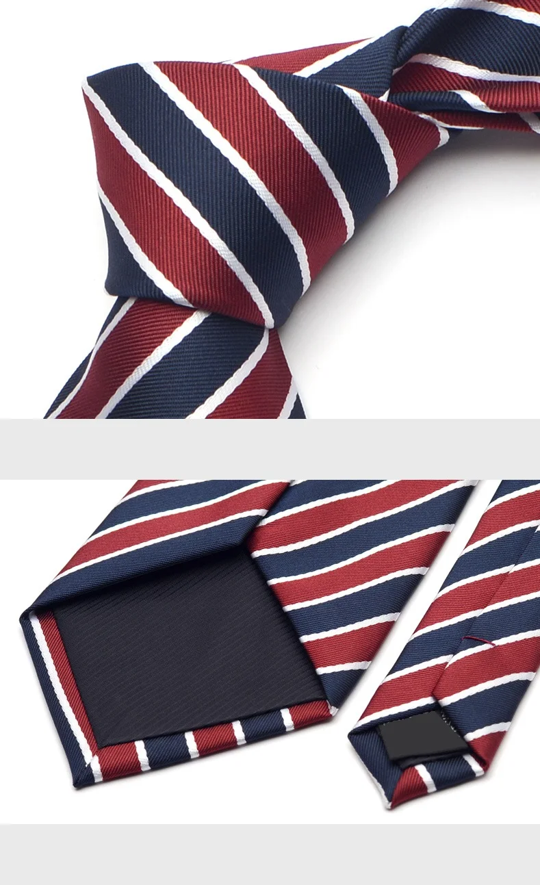 2020 High Quality Brand New Fashion Formal Suit Business Work Red Blue Striped 9cm Necktie Wedding Tie for Men with Gift Box | Аксессуары