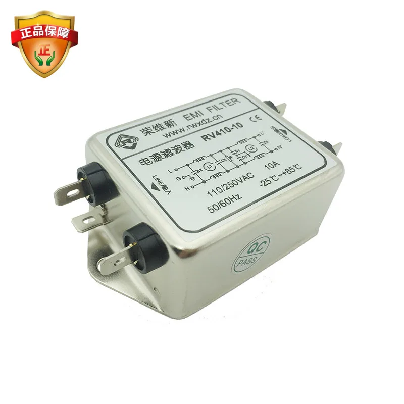 

Rv410-10a AC 220V однофазный Двухсекционный более EMI фильтр питания 110V 250V AC 10A