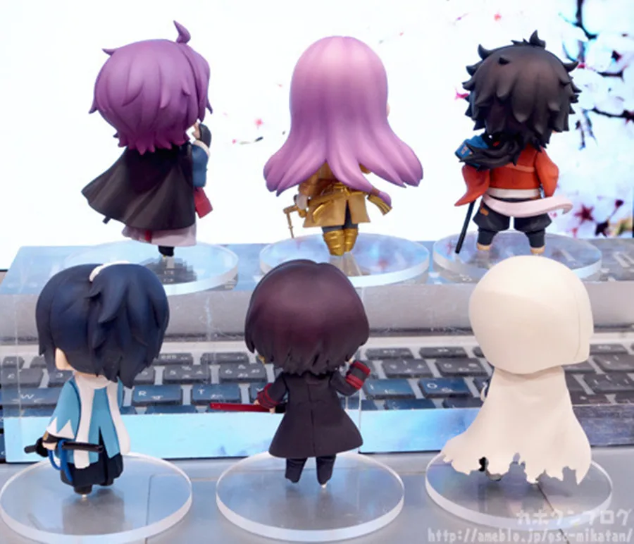 

6pcs/set Anime Action Figure Game Touken Ranbu Online Kashuu Kiyomitsu Kasenkanesada Yamatonokami Yasusada 6-8cm PVC Cute Doll