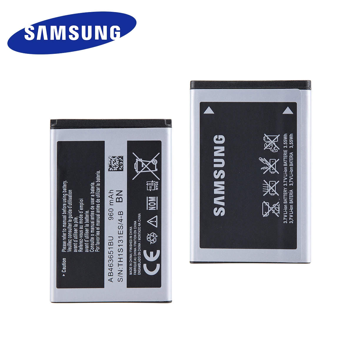 Оригинальный аккумулятор SAMSUNG AB463651BU для Samsung S5620i S5630C S5560C W559 J808 F339 S5296 C3322 L708E C3370 C3200
