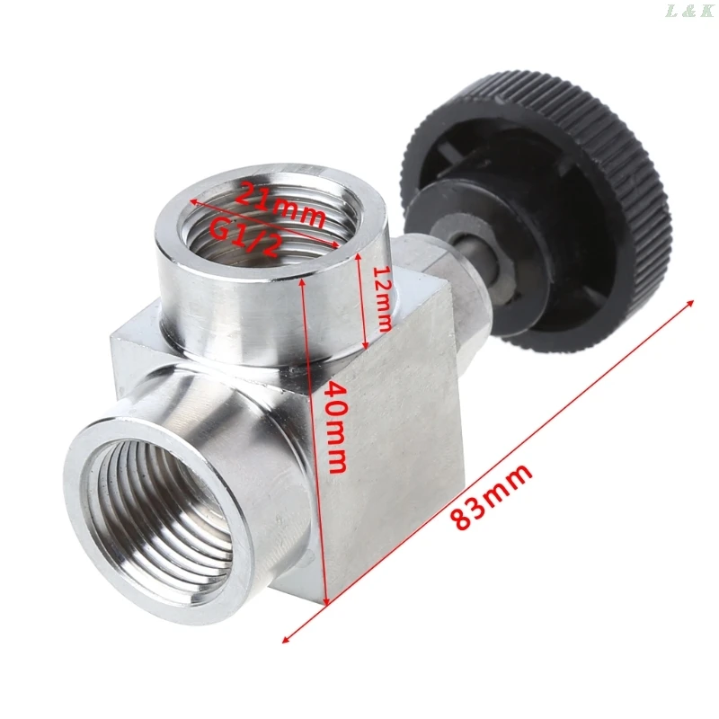 

1/2" BSP Equal Female Thread 304 Stainless Steel Flow Control Shut Off Needle Valve