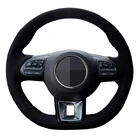 Замша, натуральная кожа черного цвета, ручная работа, для MG ZS HS чехол рулевого колеса автомобиля, 2017, 2018, 2019, MG GS 2020-2016, 2020