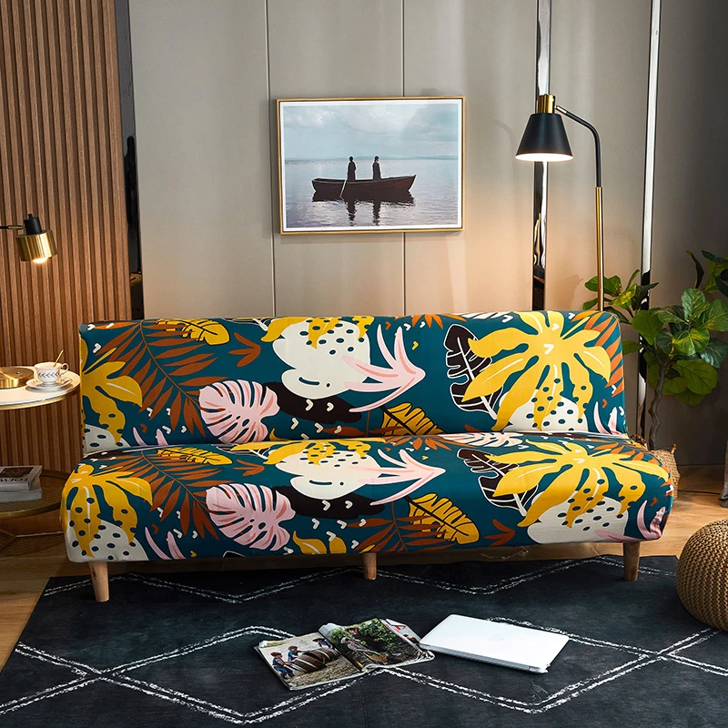 

Sofa Bed Cover Without Armrest All-inclusive Printed Sofa Slipcovers Furniture Couch Cover Bohemia Bench Covers Home Decor