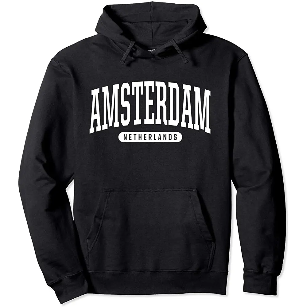 

Толстовка с капюшоном Amsterdam, колледж, университет, стиль NL, США.