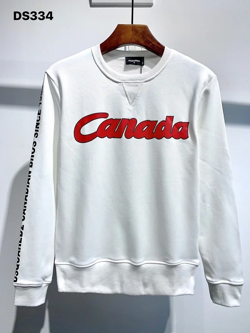 

New Dsquared2 Men's Hip Hop Long Sleeve Cotton High Quality Women/Men's Clothes Crew Neck Printed Letter Street T-shirt