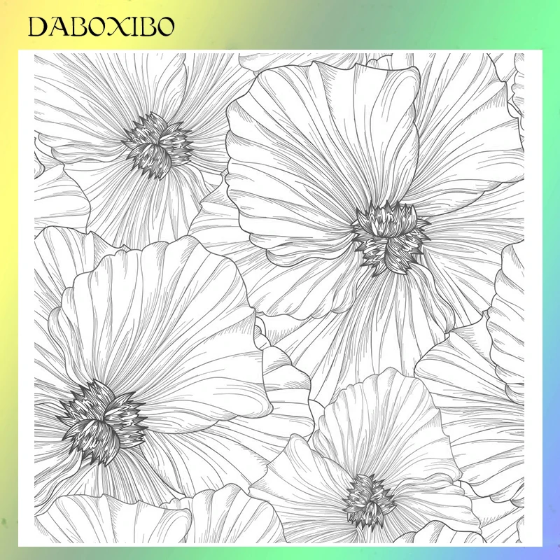 DABOXIBO в цветочек прозрачные штампы для скрапбукинга/изготовления