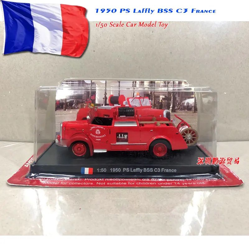 AMER 1/50 Масштаб Модель автомобиля игрушки 1950 PS Laffly BSS C3 Франция пожарная машина