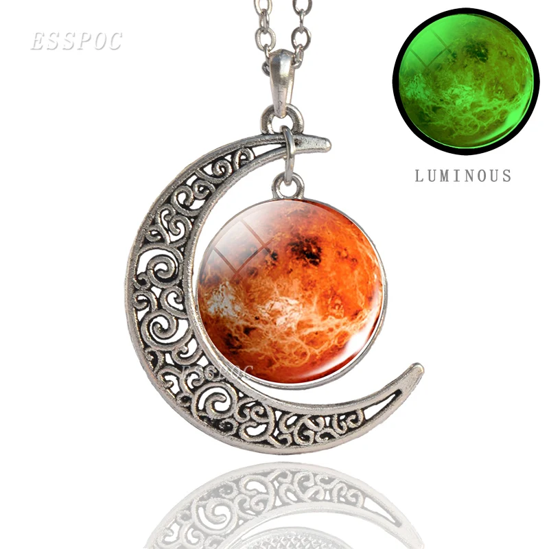 Ожерелье с подвеской Юпитер месяц солнце земля Сатурн Меркурий венерина