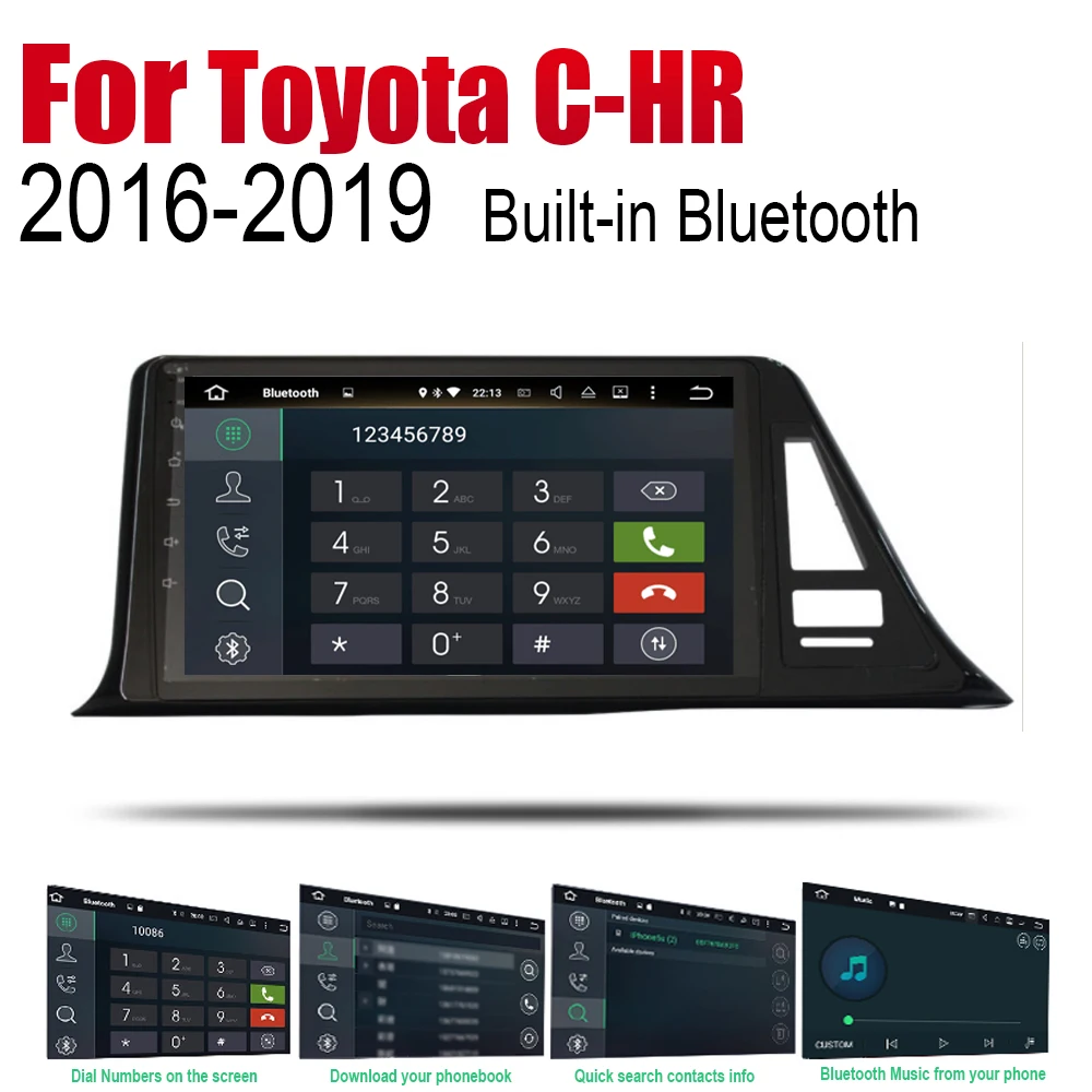 Автомобильный плеер ZaiXi GPS навигация для Toyota C HR 2016 ~ 2019 Автомобильная