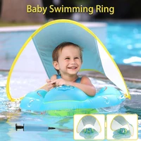 baby swimming float ring inflatable sunshade kids floating lying swimming pool accessories circle summer toys toddler rings
