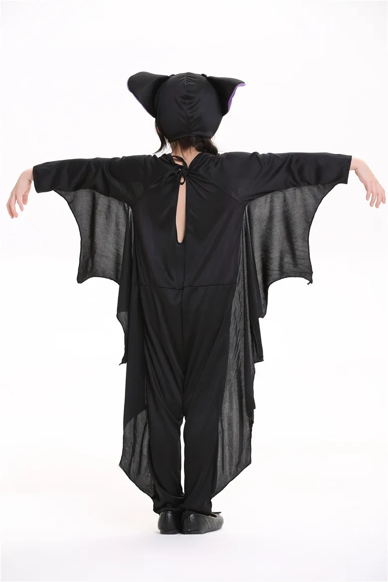 

Boys Girls Animals Bat Vampire Jumpsuit with Cloak Kids Halloween Cosplay Costumes Children Party Role Play Dress Up Outfit