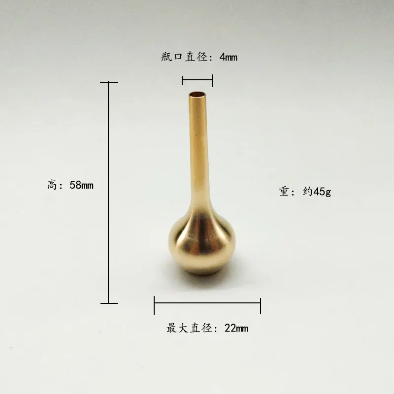 Новинка миниатюрная креативная ваза из чистой меди украшение для стола Медная