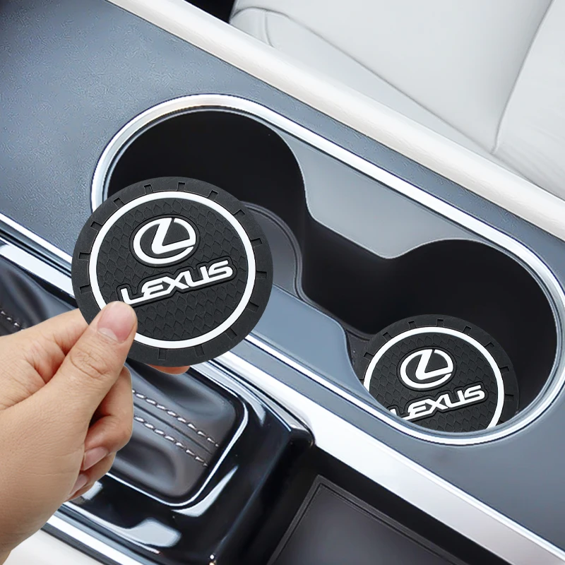 

Car Cup Bottle Holder Coasters Non-slip Mat Auto Badge Pad Auto Accessories For Lexus IS200 LS430 RX450h LX570 GS300 IS300 ES LS