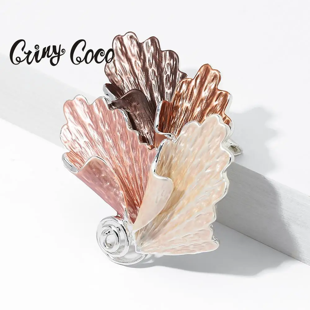 Большие заколки с листьями и броши Cring Coco бижутерия корсаж сплав Эмаль Брошь для