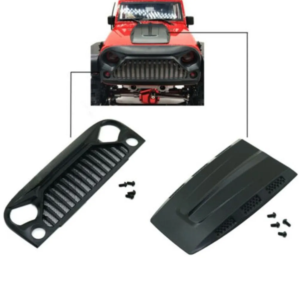 Передняя крышка решетки воздухозаборника для RC 1/10 Axial SCX10 Jeep Wrangler гусеничная