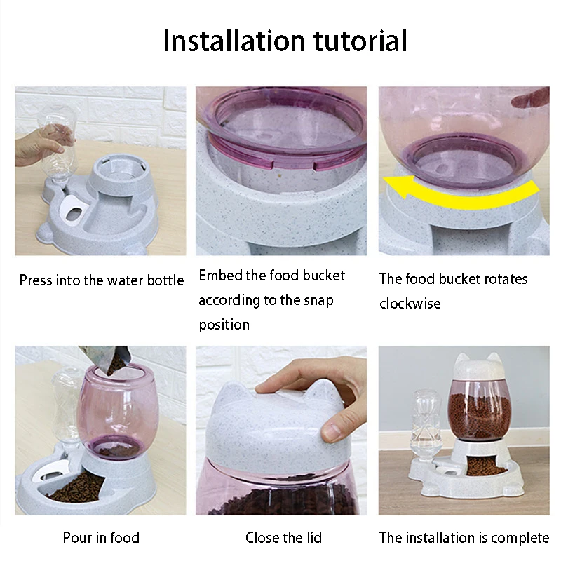 Автоматическая кормушка для собак кошек миска питья воды кормления 2.2л большая