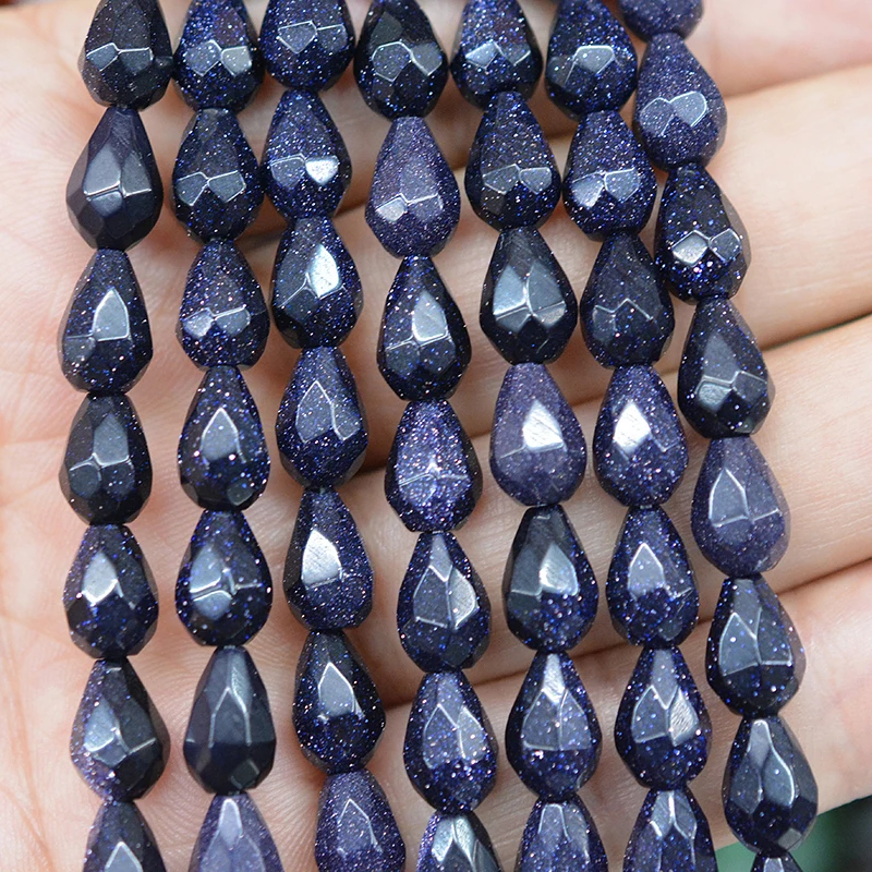 FLTMRH 7x9mm Natural Stone Water drop shape Faceted Agates crystal Scattered beads For jewelry making DIY Necklace Bracelet | Украшения и