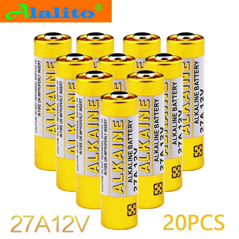 20 шт 27A 12V сухая щелочная батарея L828 27AE 27MN A27 для дверного звонка автосигнализации