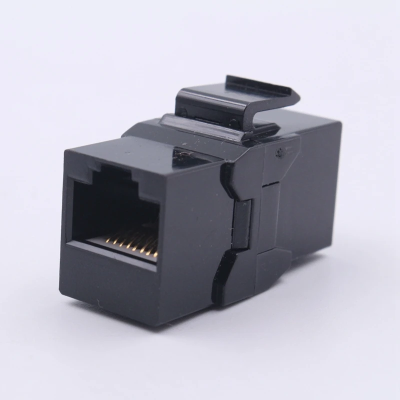 19in 1U 24 Port Straight-Through CAT6A Patch Panel RJ45 Network Cable Adapter Keystone Jack Ethernet Distribution Frame