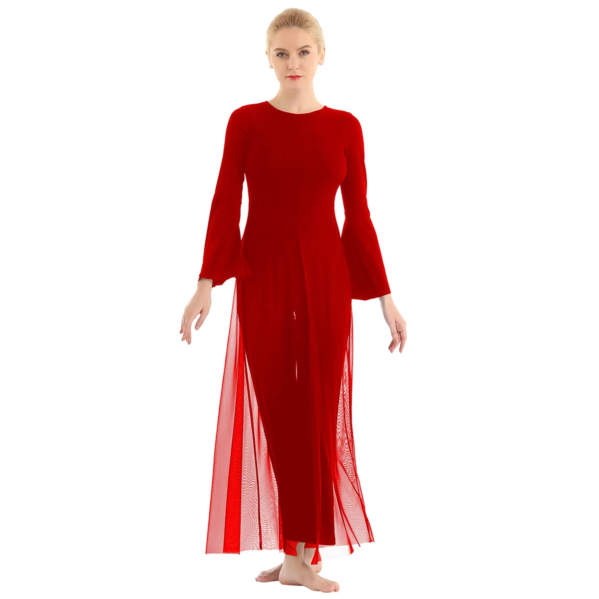 Элегантные женские платья для танцев и балета взрослых с круглым вырезом