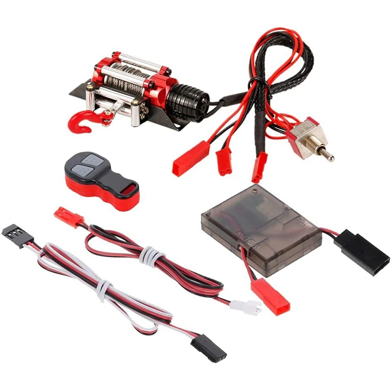

Suitable for SCX10 D90 RC Winch, Four-Wheel Drive Car Auxiliary Winch Control System, 1/10 RC Crawler DIY Parts