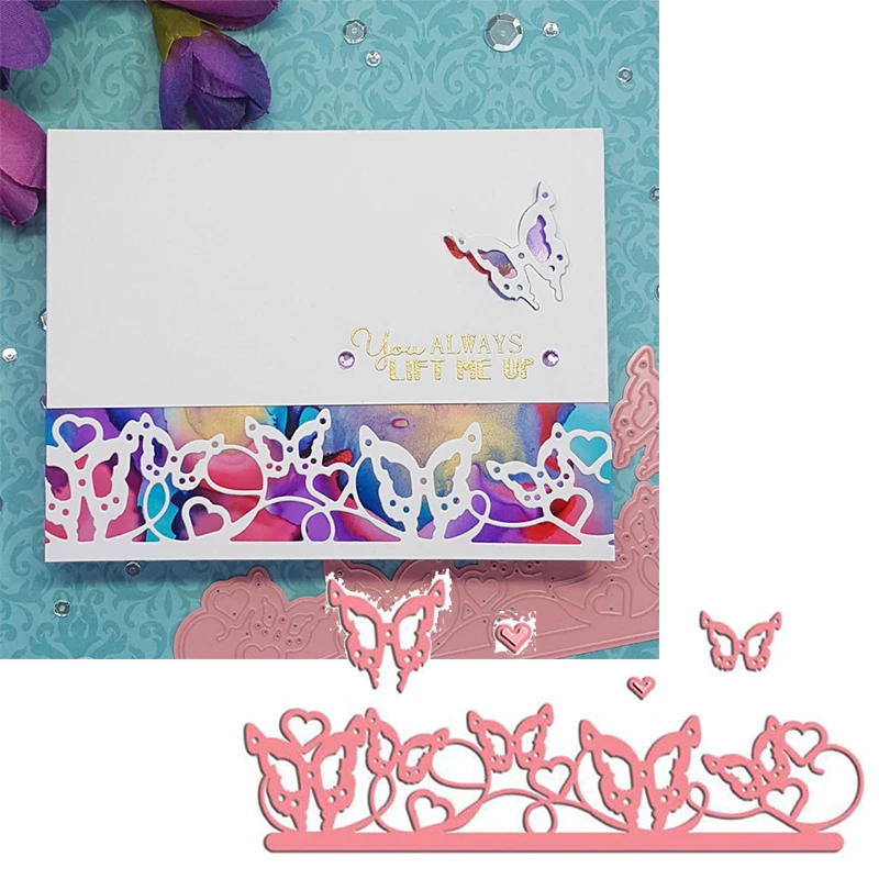 Бабочки граница металлические Вырубные штампы трафареты бабочки Скрапбукинг