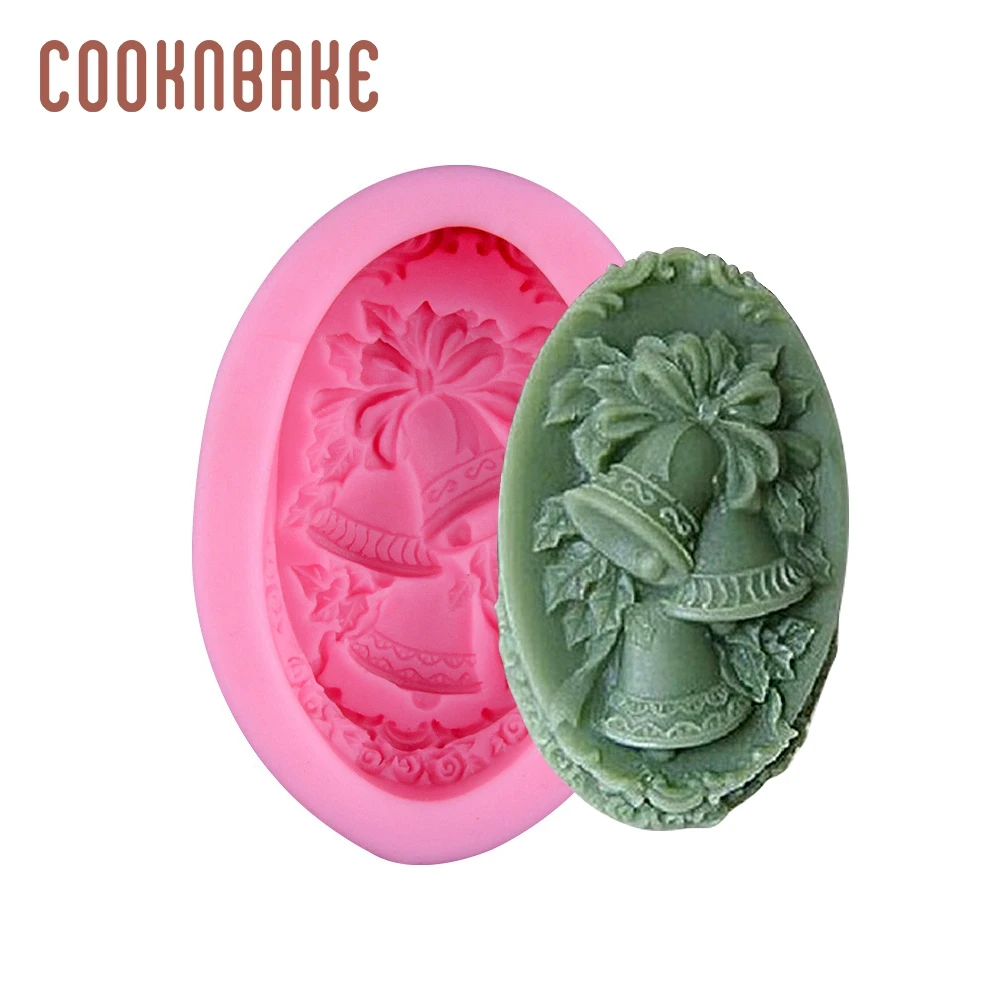 COOKNBAKE силиконовая форма для помадки мыла Рождественский звонок свеча смола