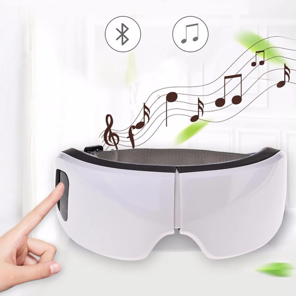Portable Fordable Eye Massager SPA Beauty Instrument 4S Music Wireless USB Rechargeable Bluetooth Air Pressure Protector | Красота и