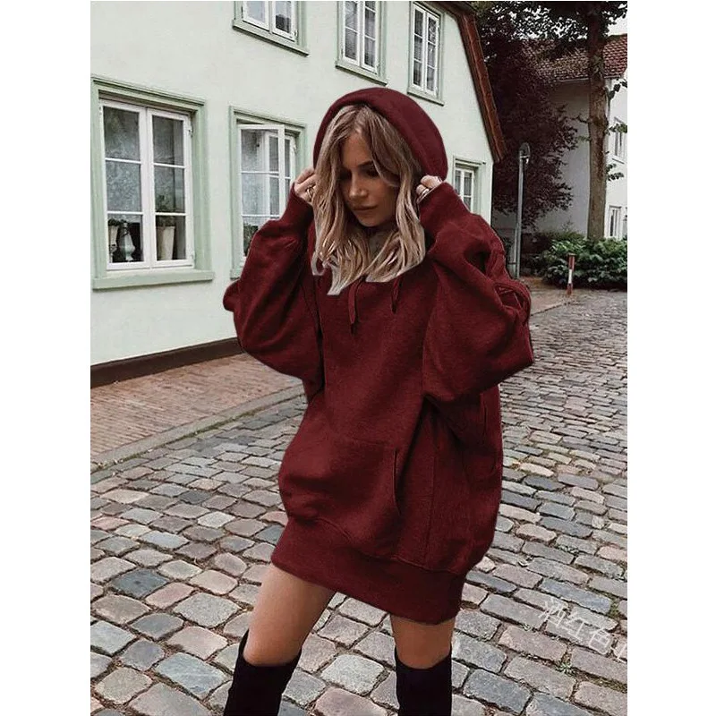 Solid Big style 2020 New Design Hot Sale Hoodies Sweatshirts Women Casual Kawaii Harajuku Sweat Girls European Tops Korean | Женская