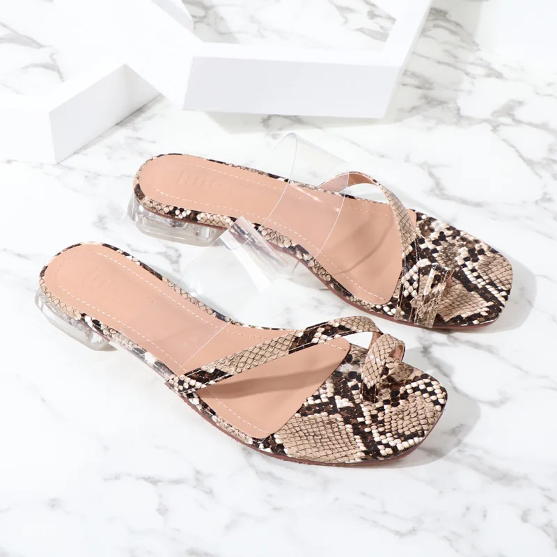 

Women's shoes 2021 summer Europe and America's new serophion flat shoes simple crystal and versatile toe slippers