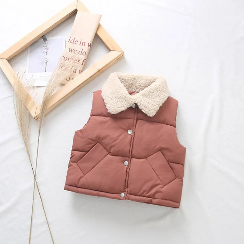 Spemonope/Новинка 2019 года сезон осень-зима Модный жилет с воротником ягненка верхняя