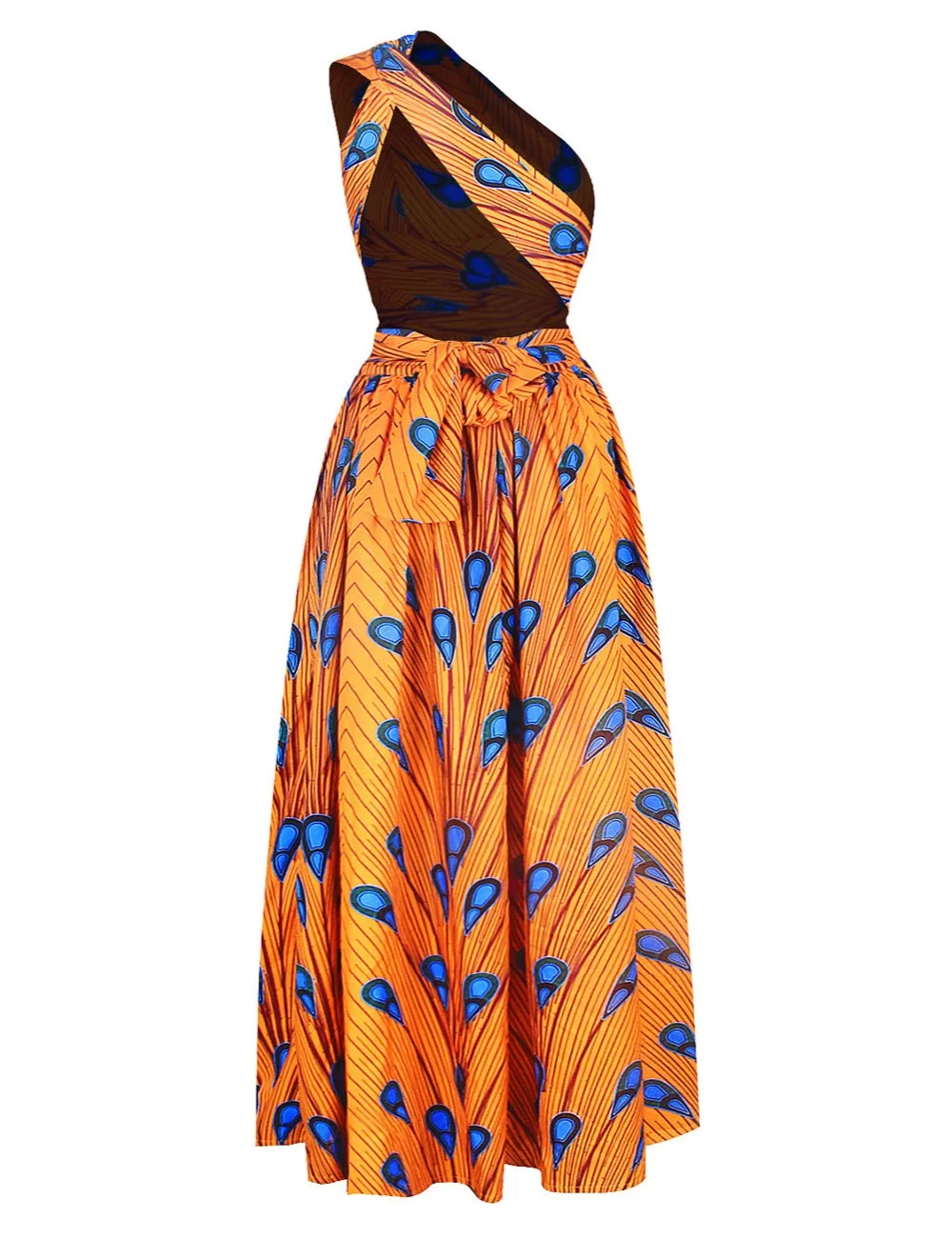 Fadzeco Summer African Dresses for Women New Fashion Robe Dashiki Dress Ethnic Print Backless Sexy African Dress