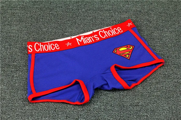 Женские хлопковые трусы-боксеры с широкими полями и надписью героями