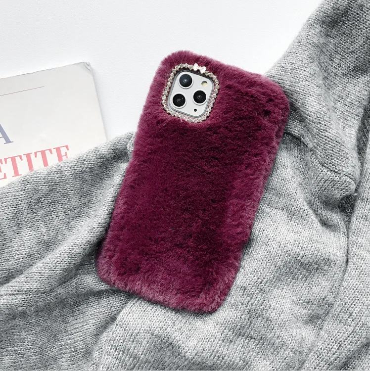Модный Леопардовый принт Пушистый Плюшевый Меховой чехол для телефона iphone X XR XS Max
