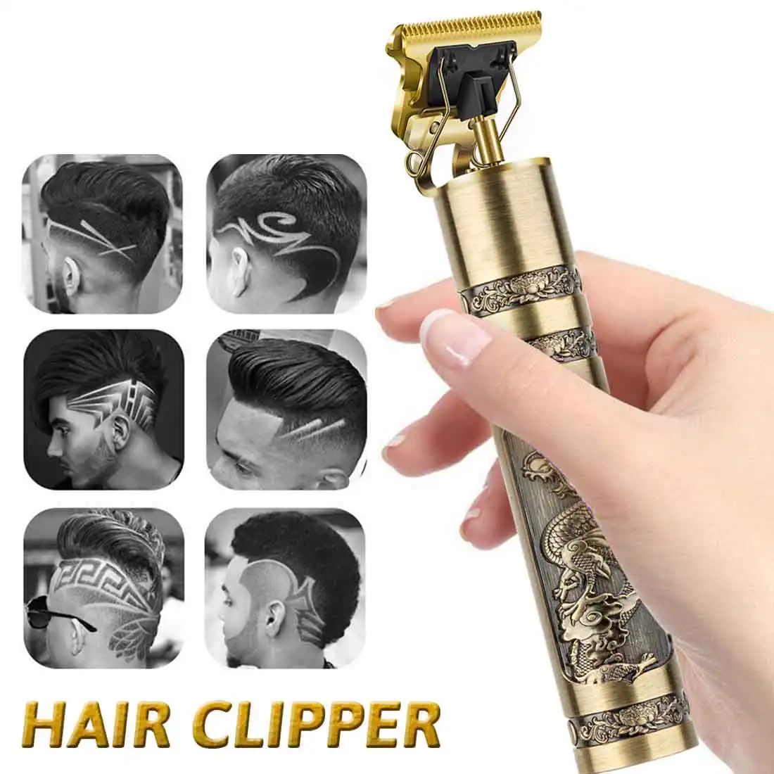 

2021 Professional Electric Hair Clipper Trimmer Rechargeable Men Beard Barber LCD USB TYPE-C 0mm Shaver Hair Cutting Machine