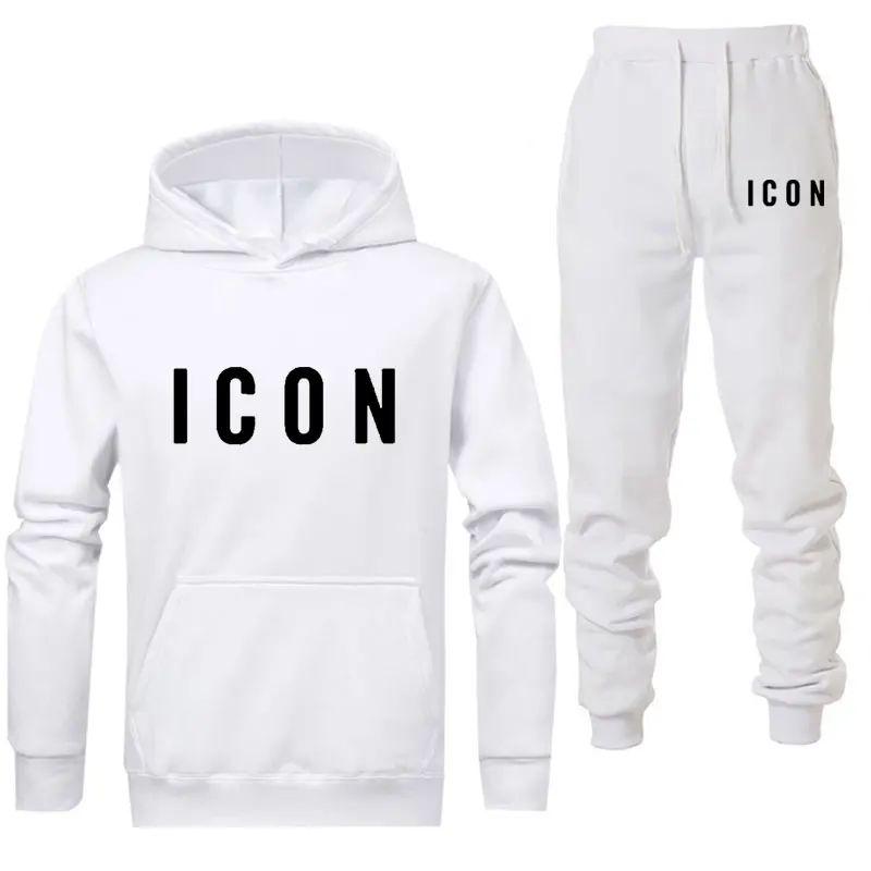 

New autumn/winter two-piece fashion hooded sweatshirt tracksuit fall hoodie + pants suit for men