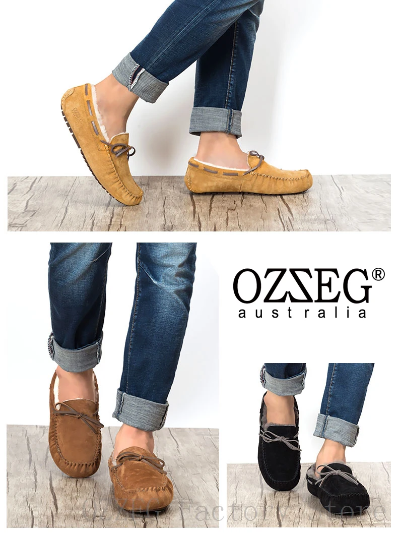 OZZEG/Роскошная брендовая дизайнерская обувь; женская зимняя обувь из натуральной кожи на плоской подошве; мужской зимний жакет на овечьем меху; лоферы с меховой подкладкой; обувь унисекс