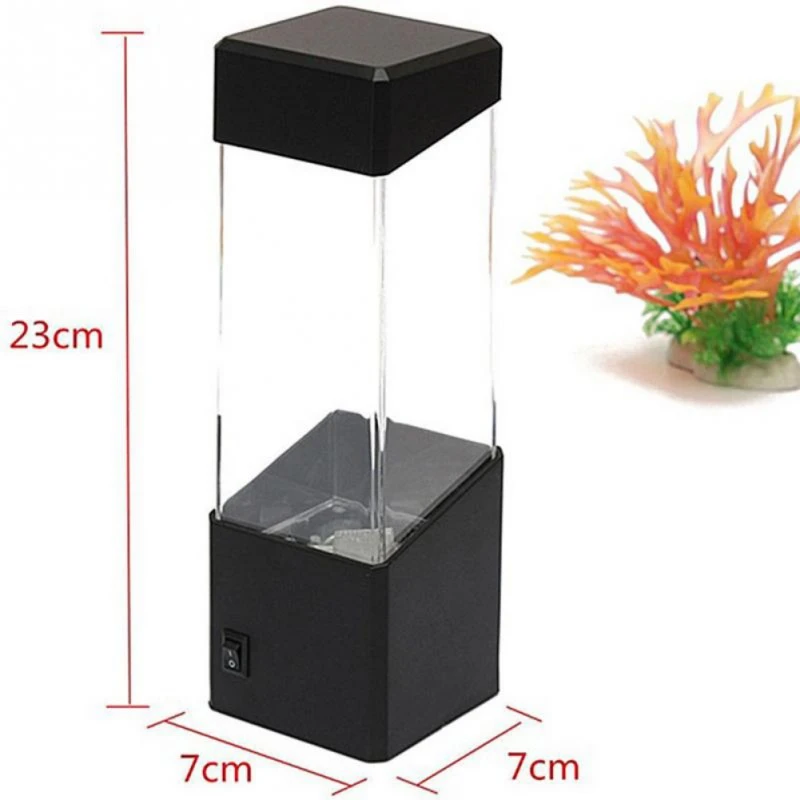

Fantasy Jellyfish Tank Night Light Aquarium LED Tank Lamp USB/Battery Powered Color Change Relaxing Mood Lava Light Bedside Lamp