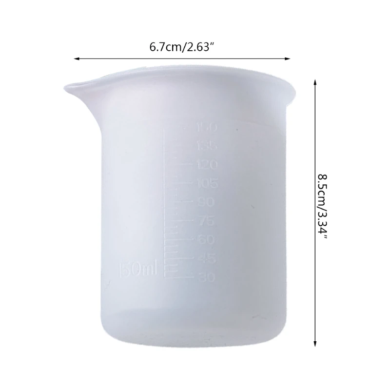 

95AB 150ML Silicone Measuring Cup Handmade DIY Crystal Epoxy Jewelry Making Tools Glue Resin Mixed Measure Gadgets Accessories
