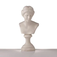 1pcs mini bust sculpture statue white resin venus david furniture dollhouse miniature pretend play j8p0