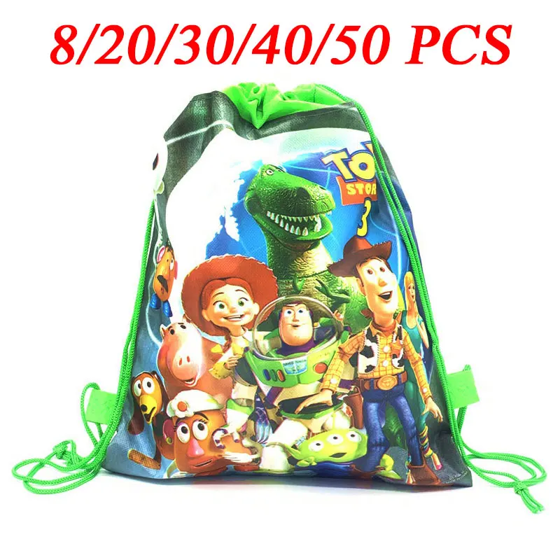 Игрушка "Дисней" История 4 Тема Drawstring Сумка детская дорожная сумка для хранения нетканый мультфильм школьные рюкзаки для детского праздника в честь Дня Рождения сумка