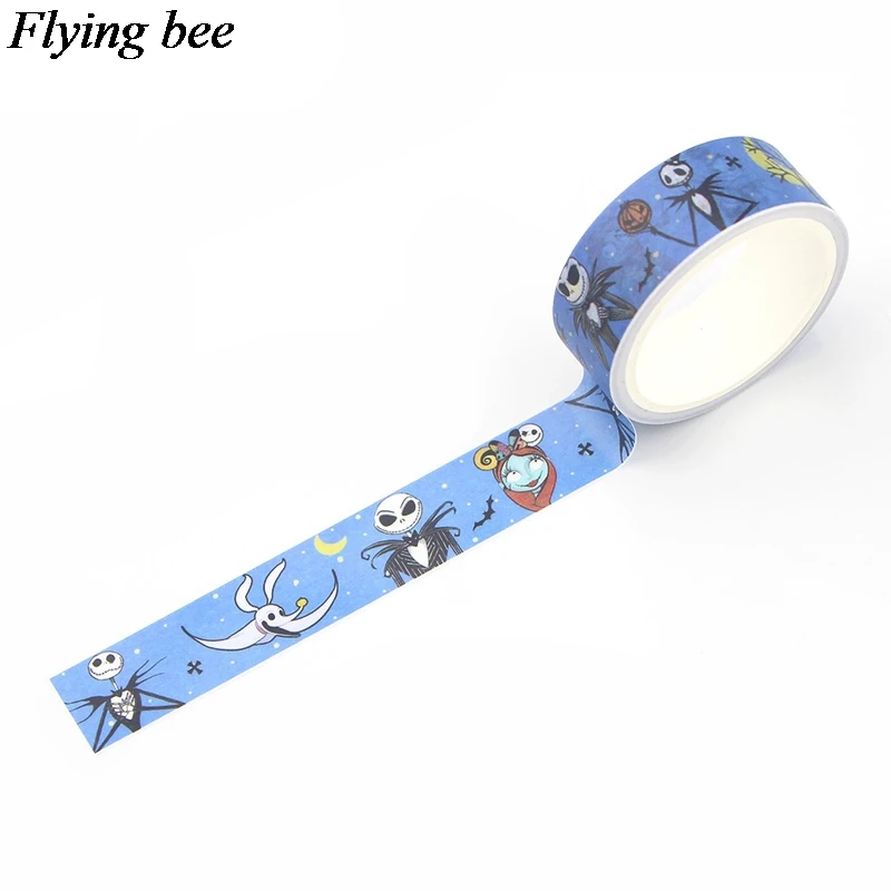 Flyingbee 4 шт./компл. ужастиков лента с рисунками убийца клейкая лента ночь перед Рождеством Бумага лента Washi Стикеры комплект X0640