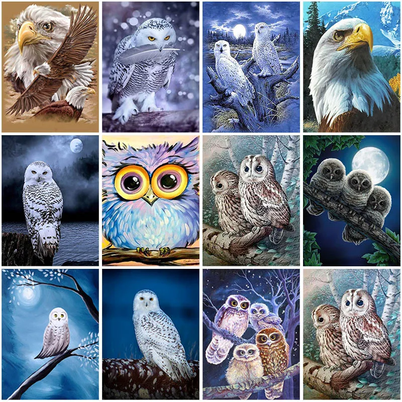 

DIY 5D Diamond Painting Full Square Drill Eagle Diamond Embroidery Cross Stitch Kits Resin Mosaic Kit Wall Art Gift Home Decor