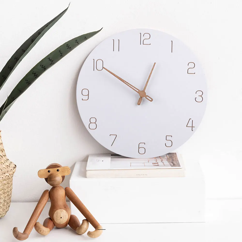 Скандинавские 3D деревянные большие настенные часы современный дизайн домашний